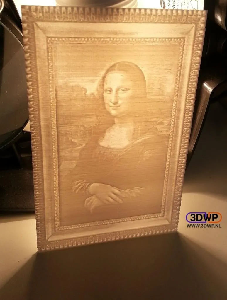 Đèn lithophane Mona Lisa của Leonardo da Vinci