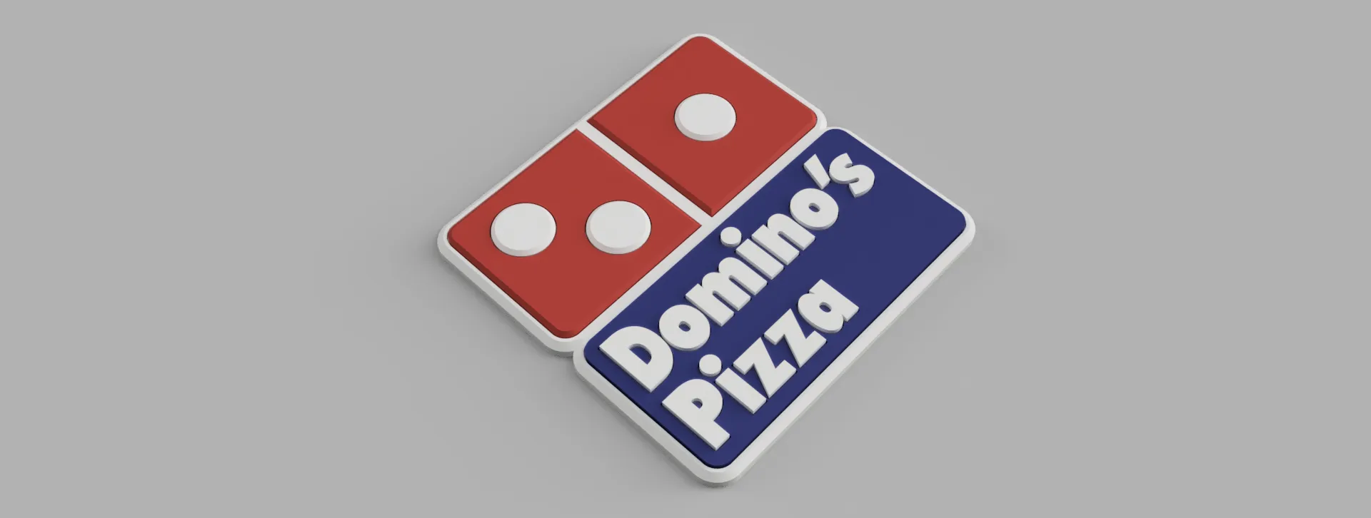 Biểu tượng Pizza Domino năm 1996 với thiết kế 3D
