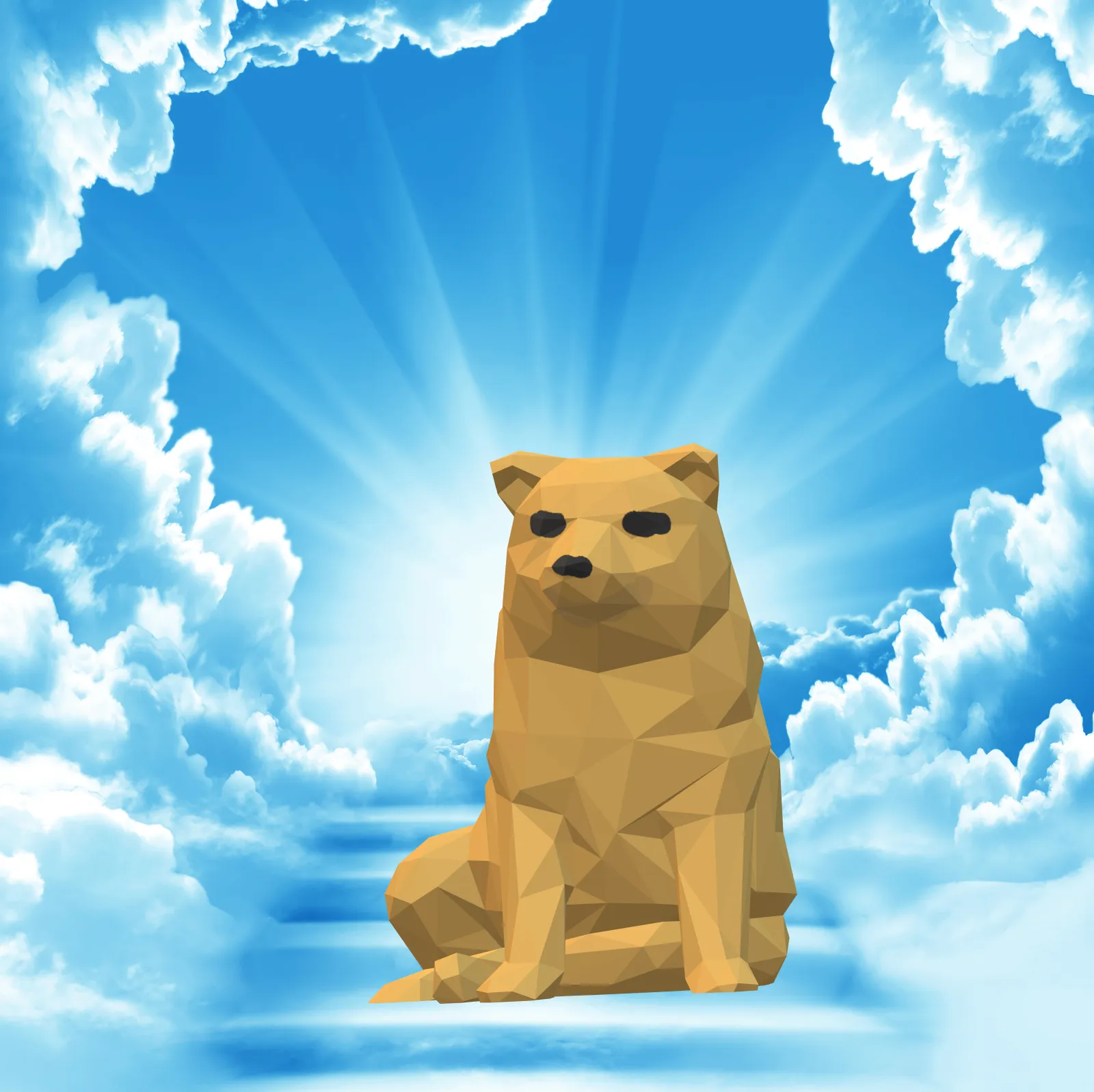 Mô hình Balltze (Cheems) phong cách low poly