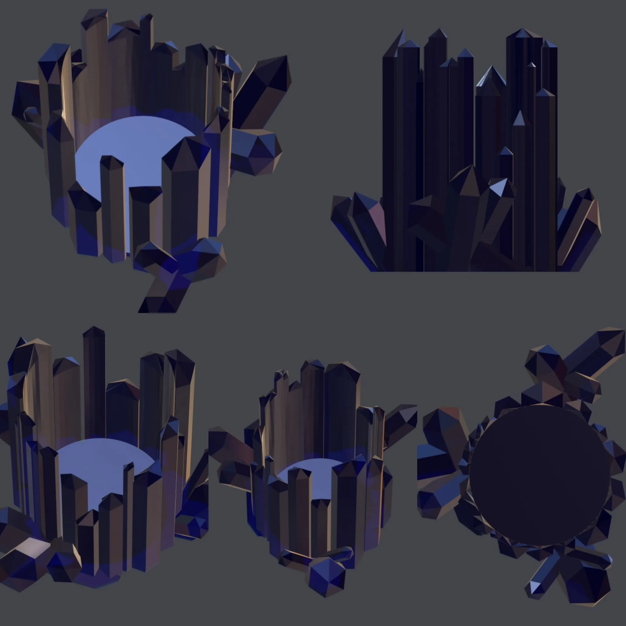 Cốc đựng bút/chì màu pha lê kiểu tinh thể