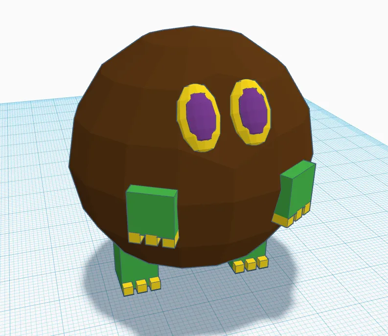 Mô hình Kuriboh phong cách Low Poly từ Yu-Gi-Oh!