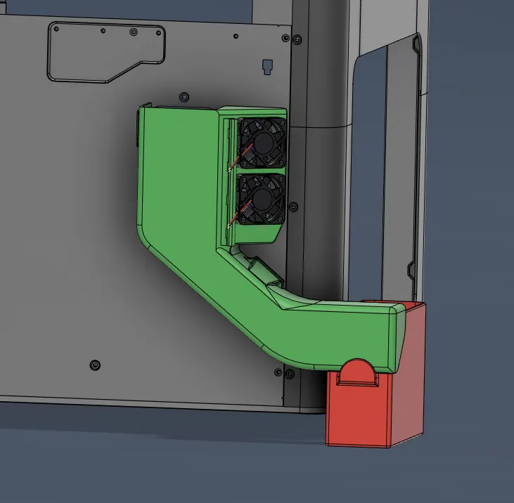 Bộ ống dẫn kết hợp Bambulab với quạt làm mát gắn ngoài