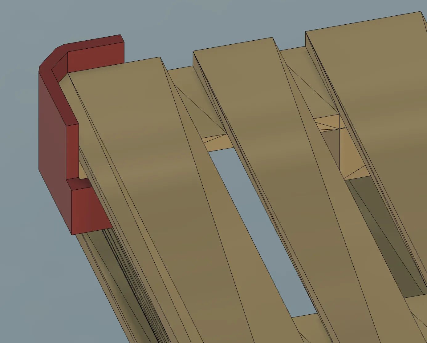 Hỗ trợ góc cho thùng pallet