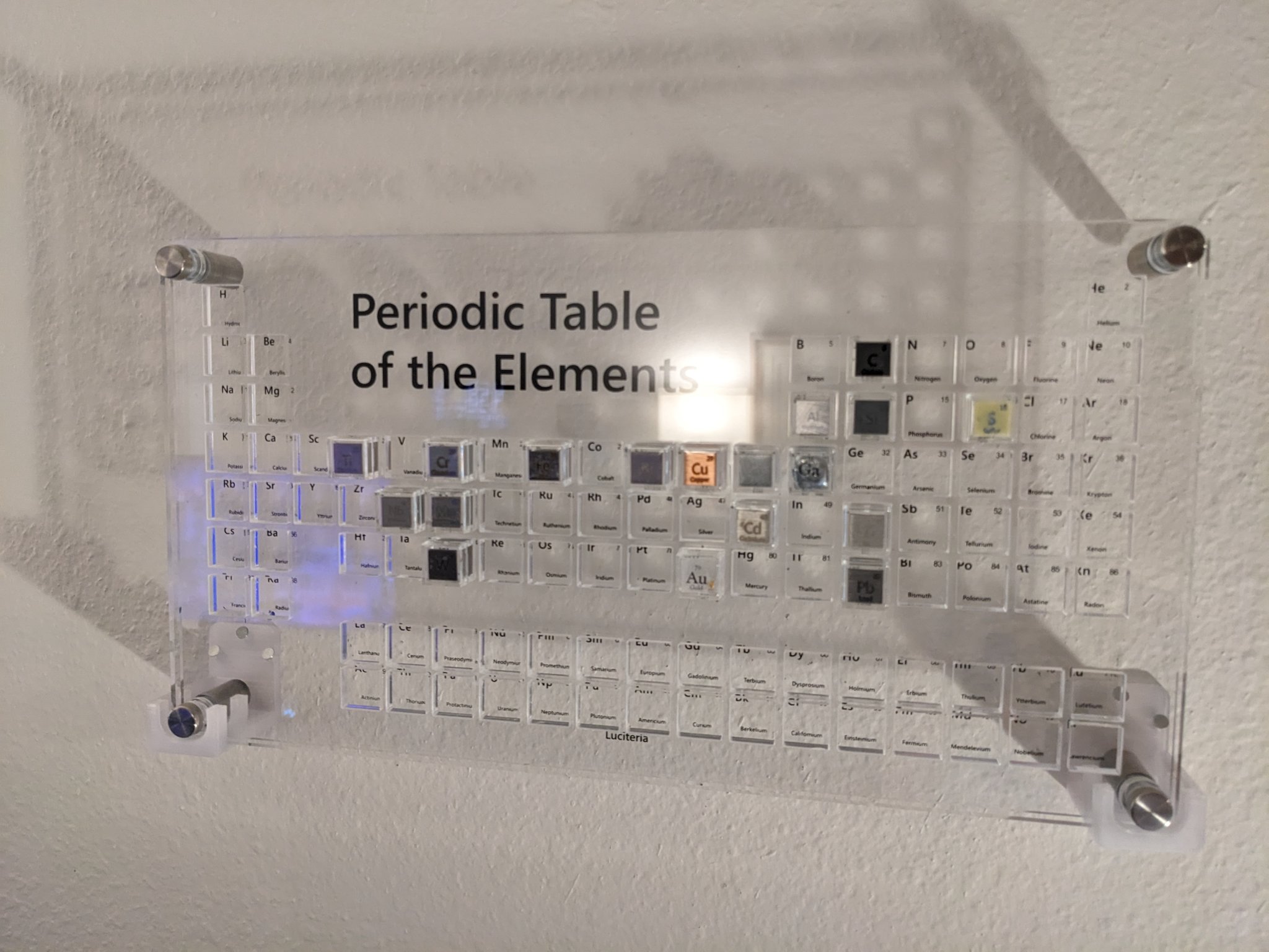 Giá đỡ treo tường bảng tuần hoàn Luciteria 10mm