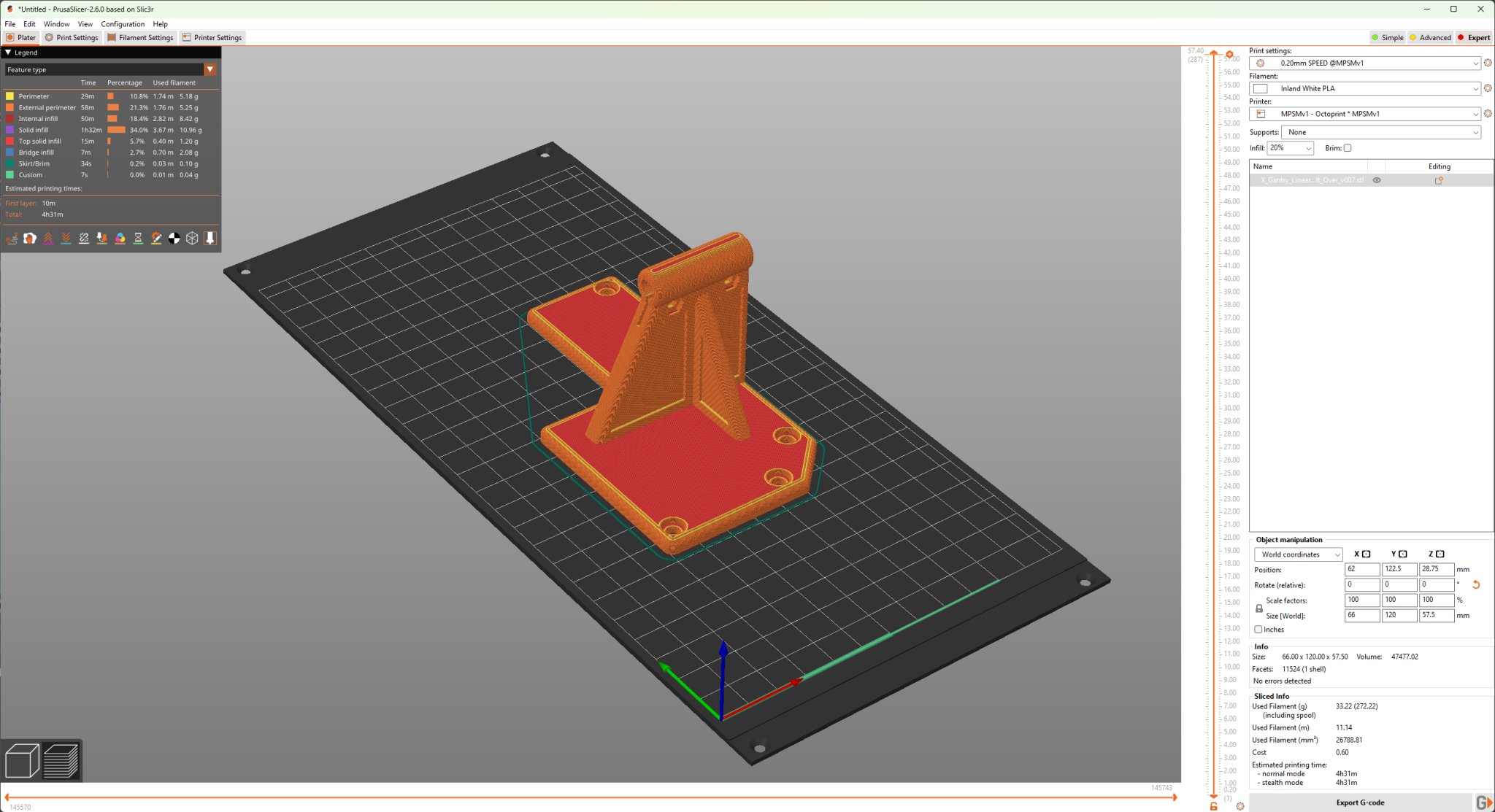 Mô hình giường in 3D cho máy in Monoprice Select Mini