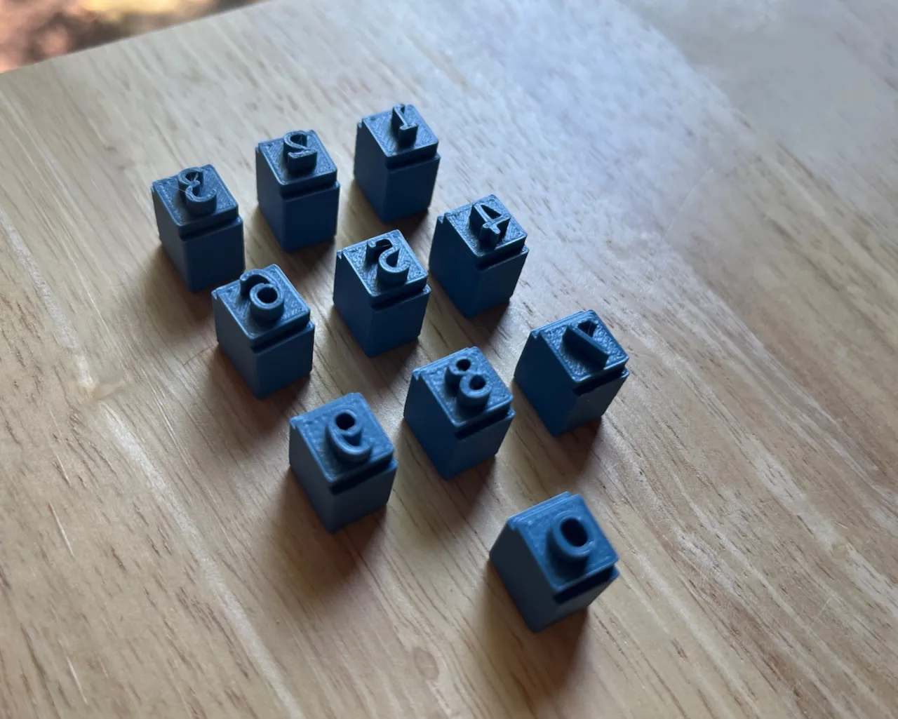 Con dấu số 1/4" cho đất sét và bề mặt mềm