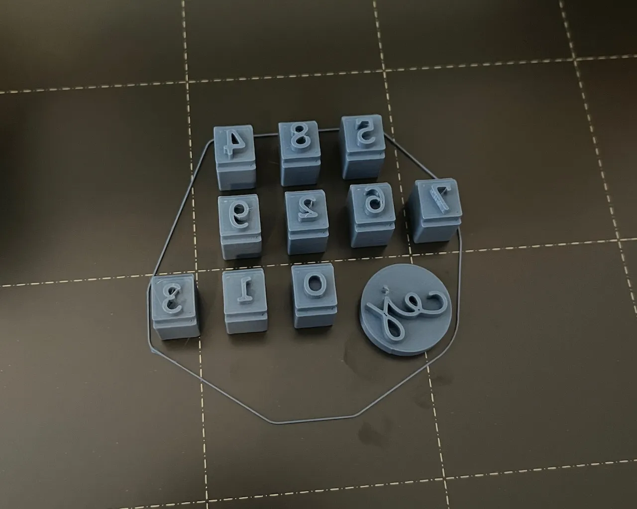 Con dấu số 1/4" cho đất sét và bề mặt mềm