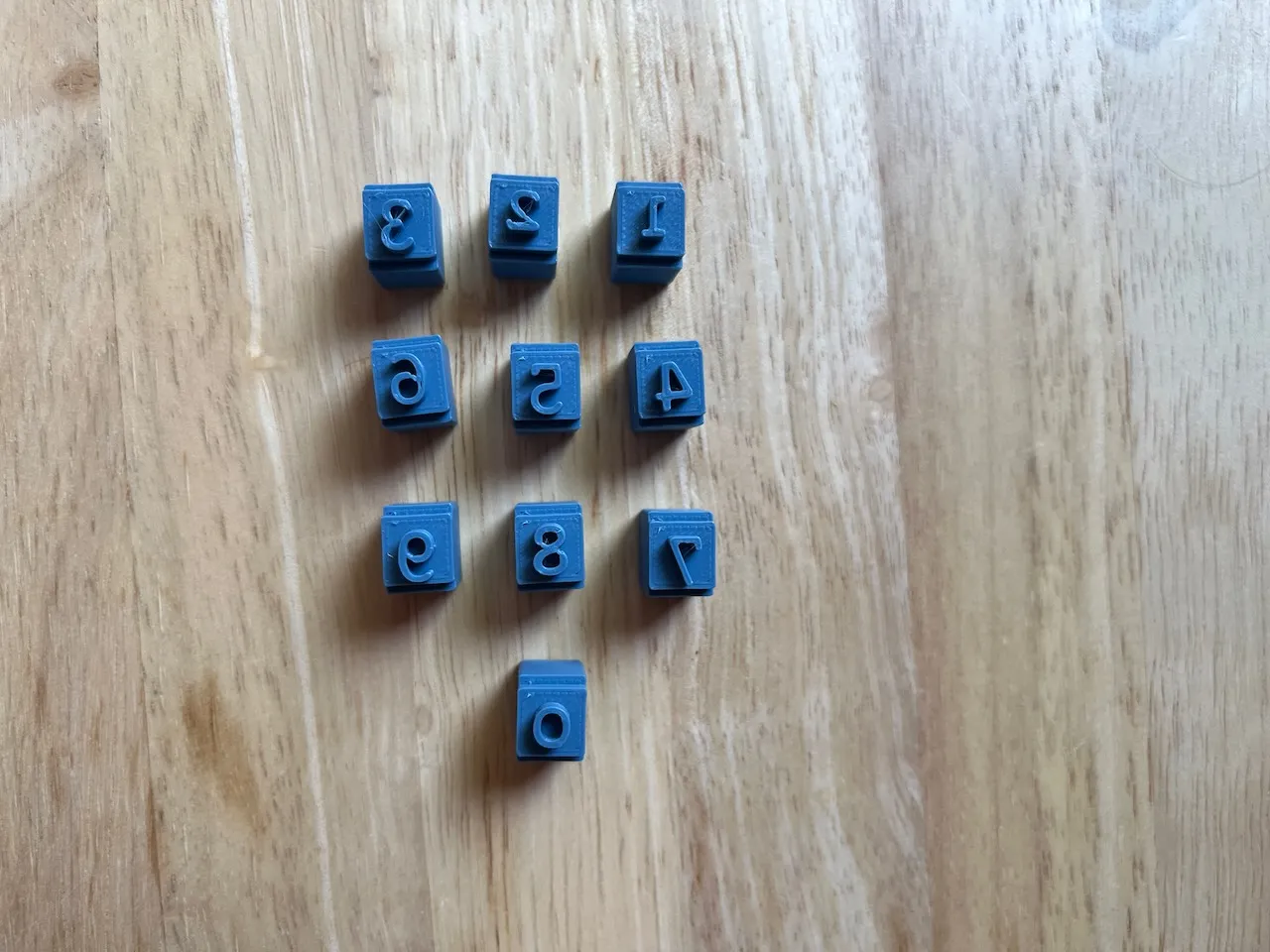 Con dấu số 1/4" cho đất sét và bề mặt mềm