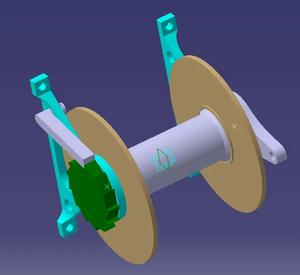 Reel treo tường đơn giản với phanh