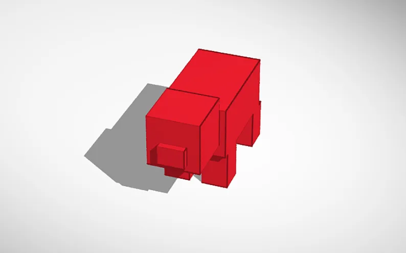 Figma heo Minecraft với tỷ lệ 1 pixel trong trò chơi