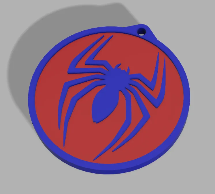 Móc khóa Spiderman đa màu sắc dễ in (M600)