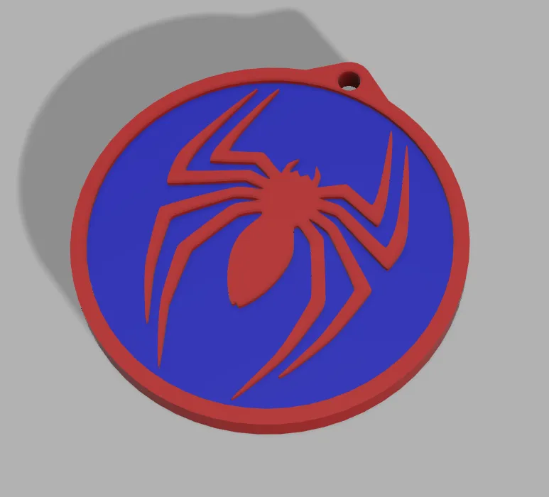 Móc khóa Spiderman đa màu sắc dễ in (M600)