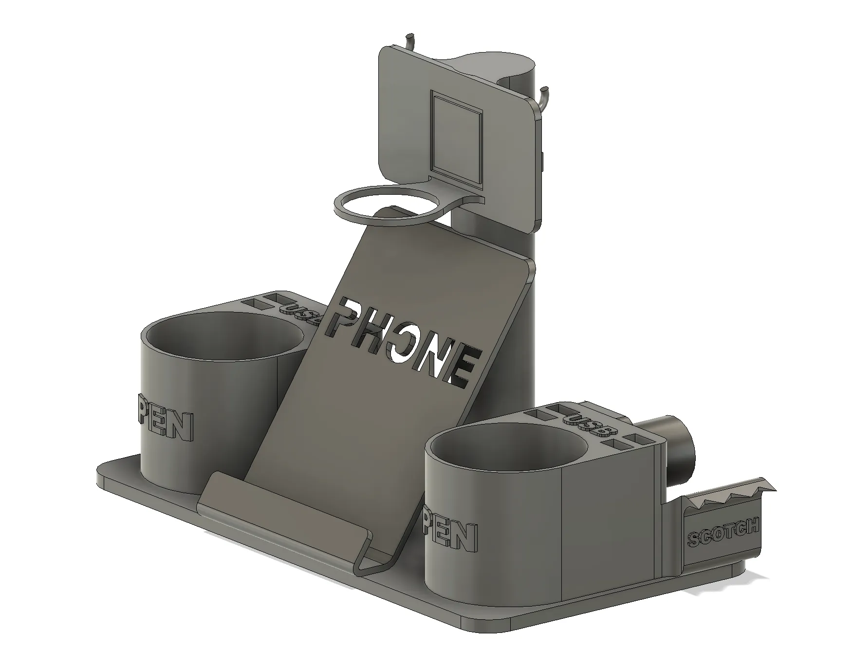 Giá đỡ bút đa chức năng với không gian để điện thoại