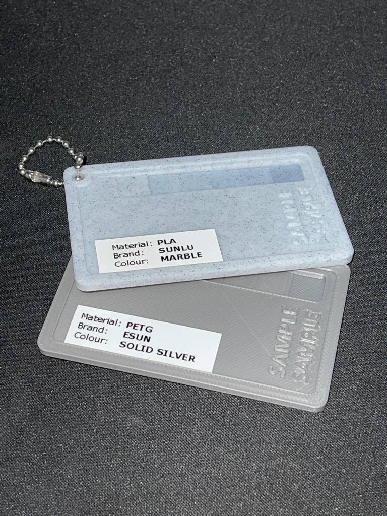 Mẫu filament với văn bản nổi và chìm