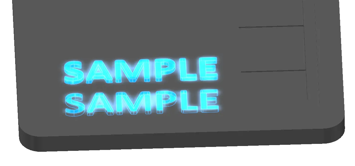 Mẫu filament với văn bản nổi và chìm