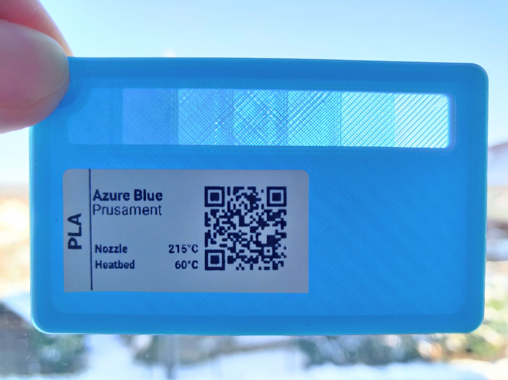 Mẫu thử nghiệm màu in và độ trong suốt filament