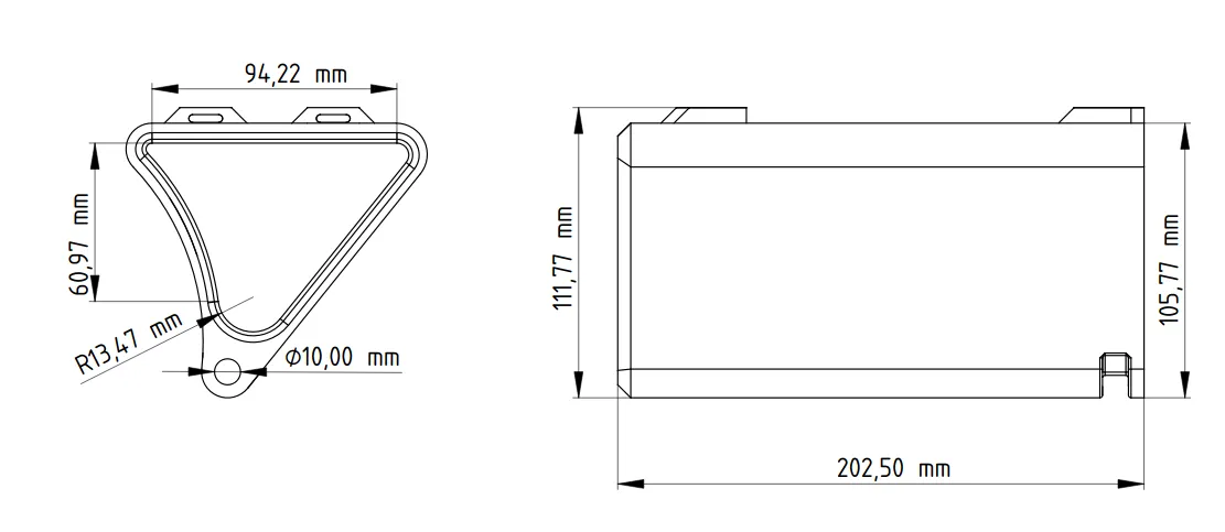 Ngăn chứa Simson S51 dưới yên xe với file FreeCAD