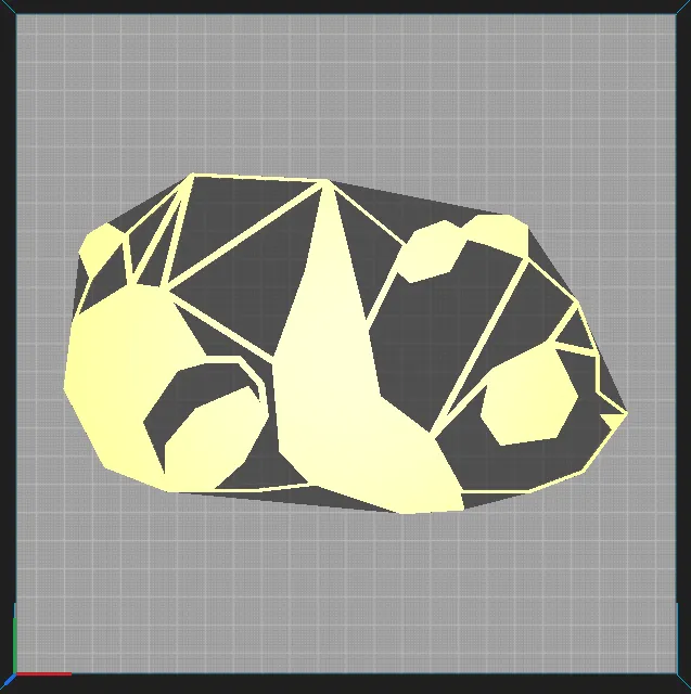 Tượng gấu trúc phong cách low-poly