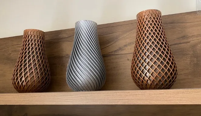 Bình hoa xoắn ốc 150mm in 3D