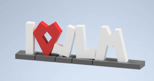 Tượng I Love Jerusalem - Thiết kế Low Poly