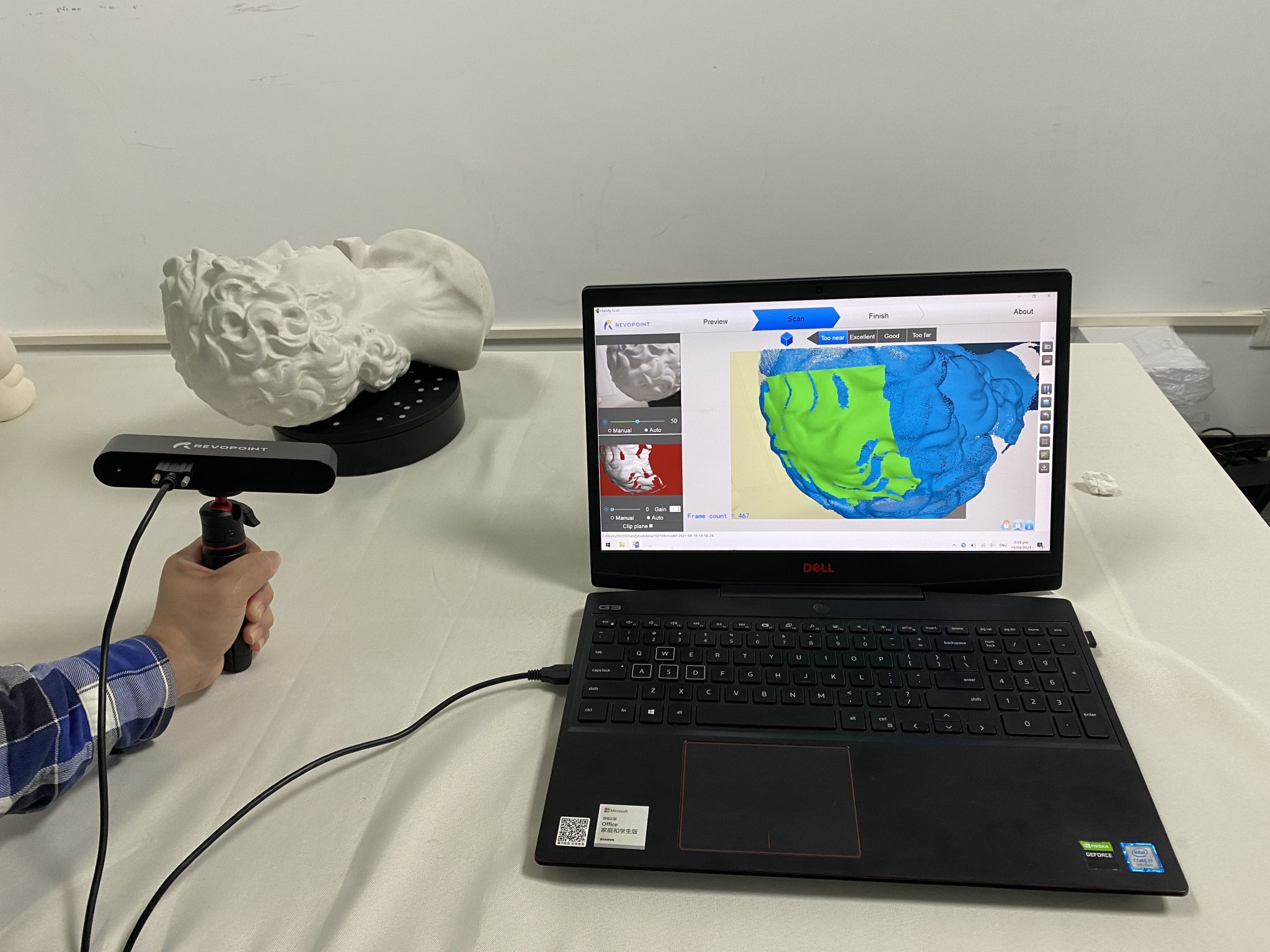 David (quét bằng máy quét 3D Revopoint POP)