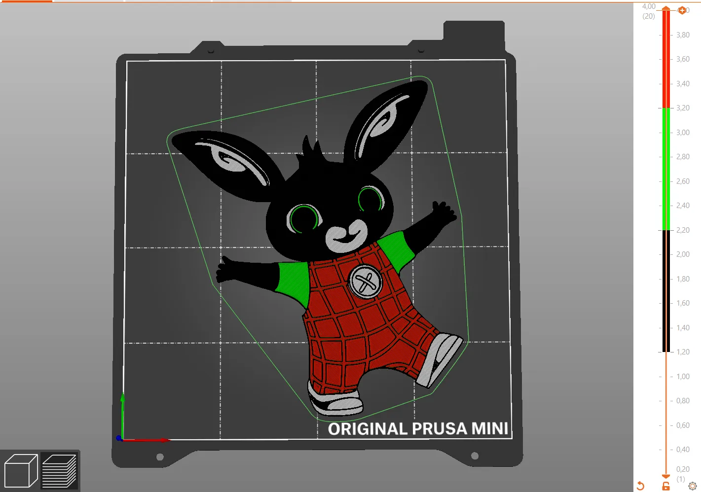 Mô hình thỏ Bing thiết kế 2D cho in ấn