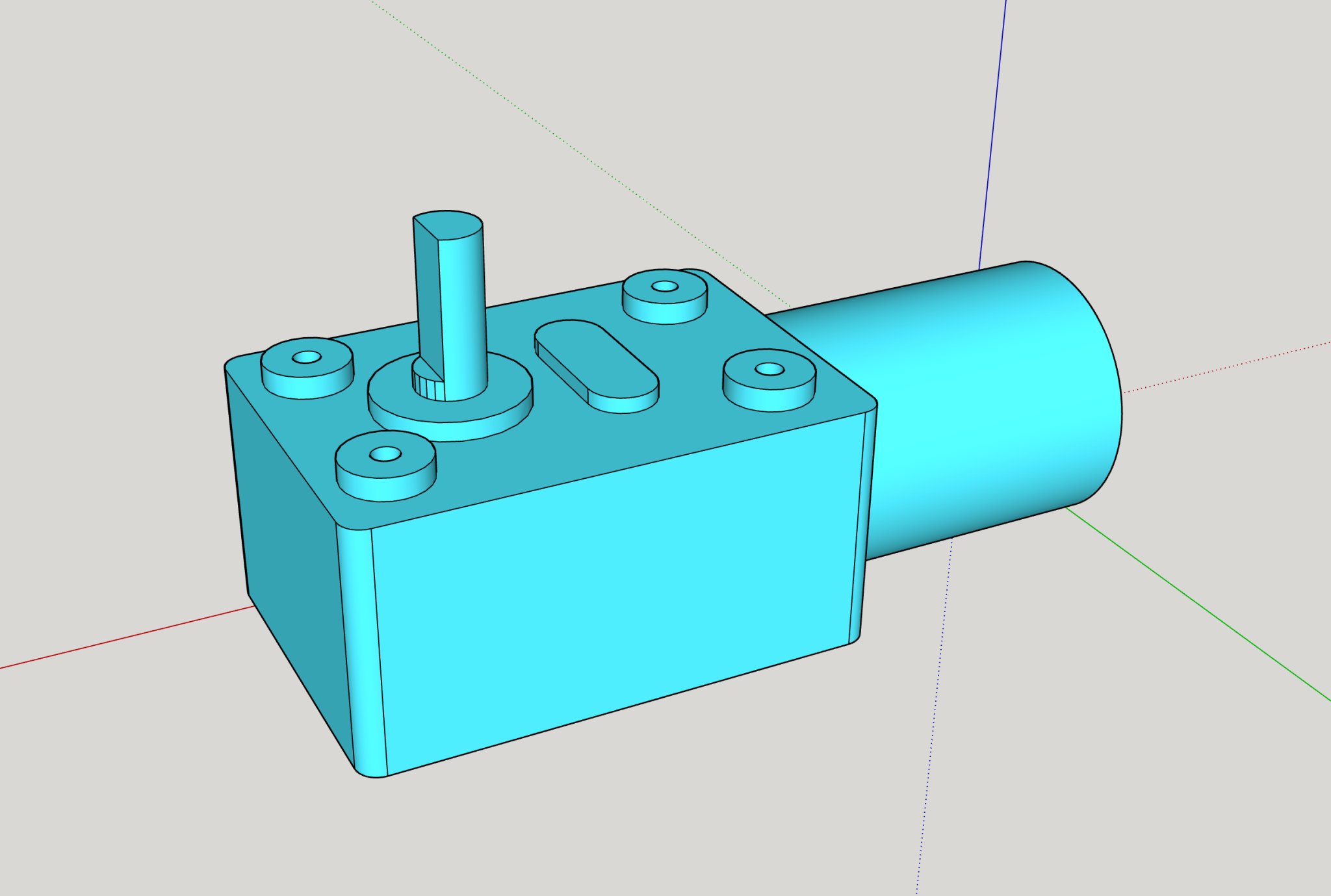 Mô hình motor reductor DC 12V kích thước 8 x 5 x 3 cm
