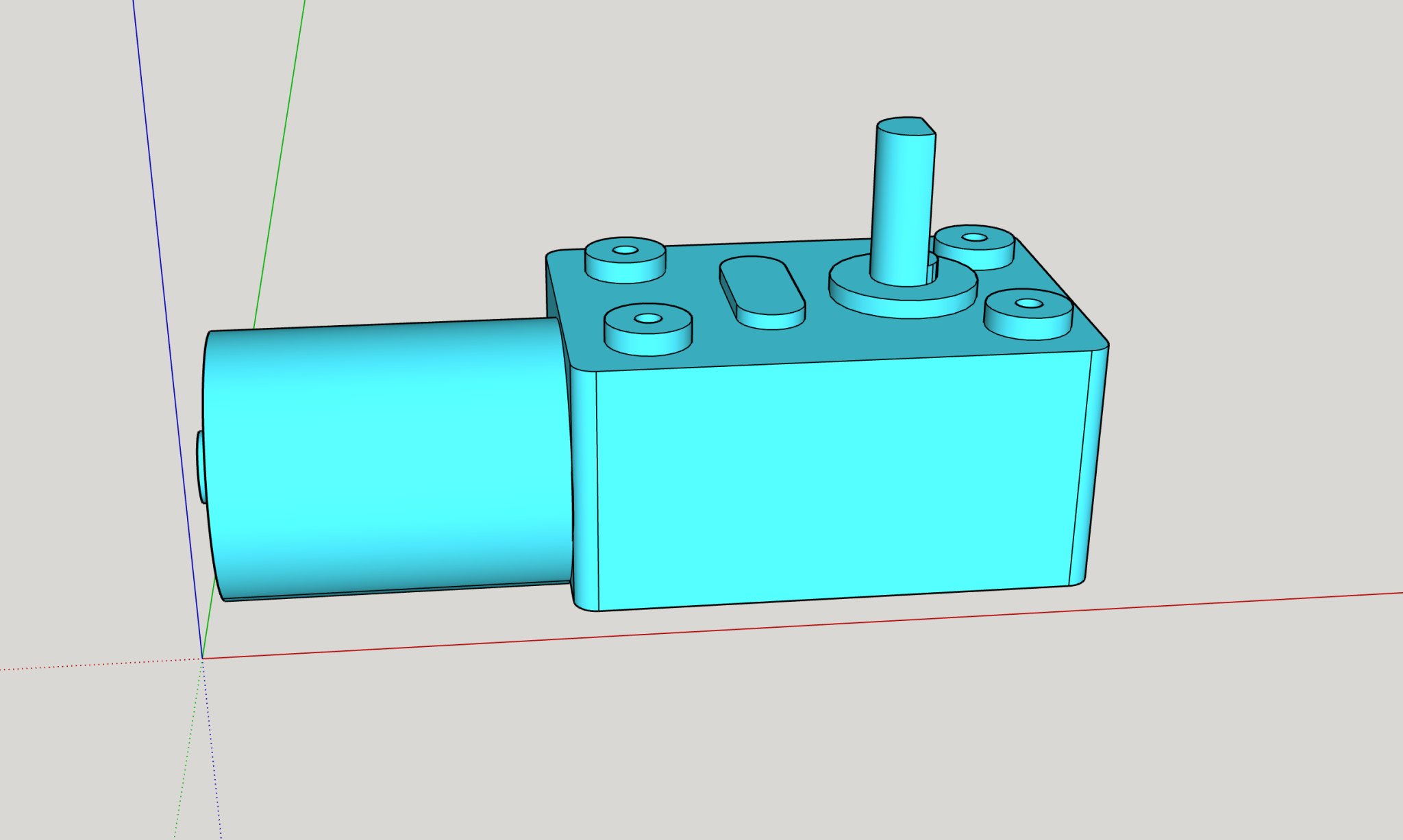 Mô hình motor reductor DC 12V kích thước 8 x 5 x 3 cm
