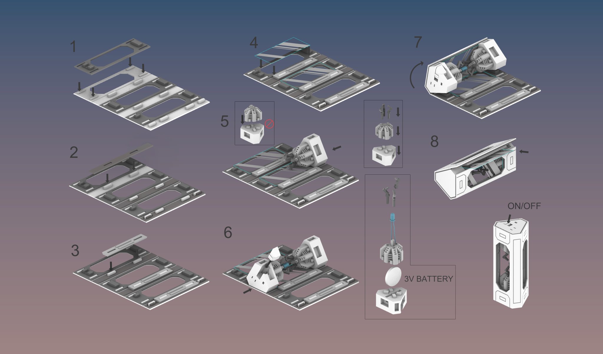 Đèn LED chứa antimatter cho bàn đầu giường