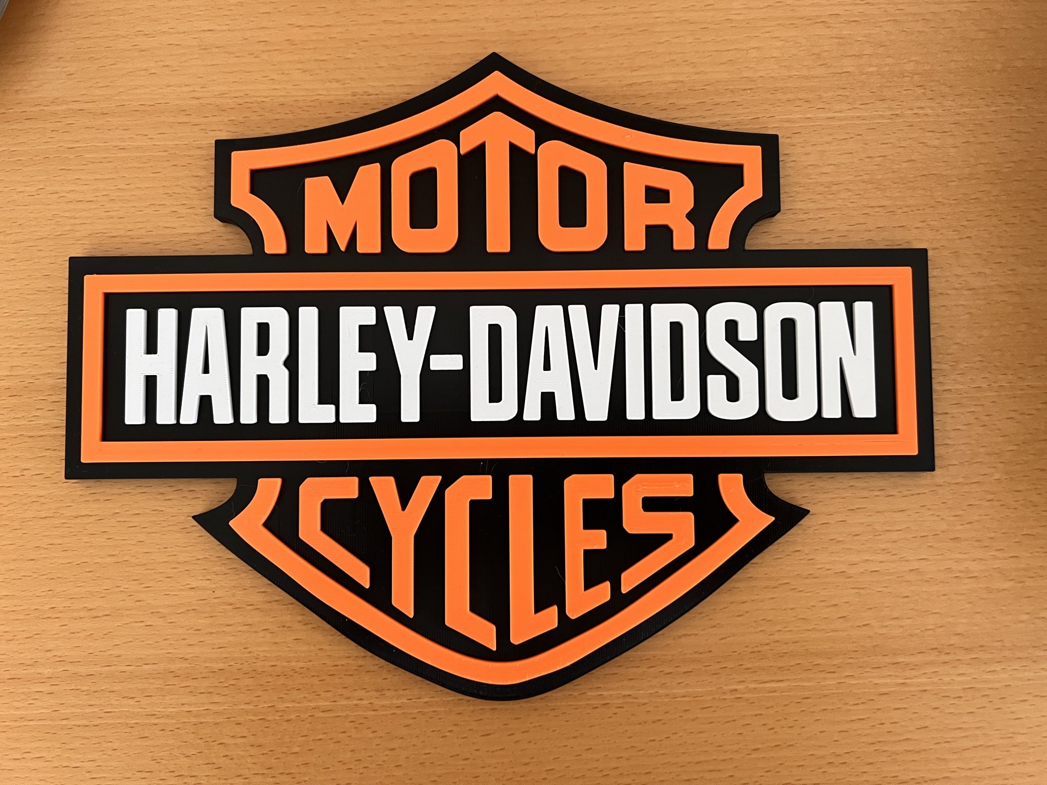 Biểu tượng Harley Davidson treo tường nhiều màu sắc