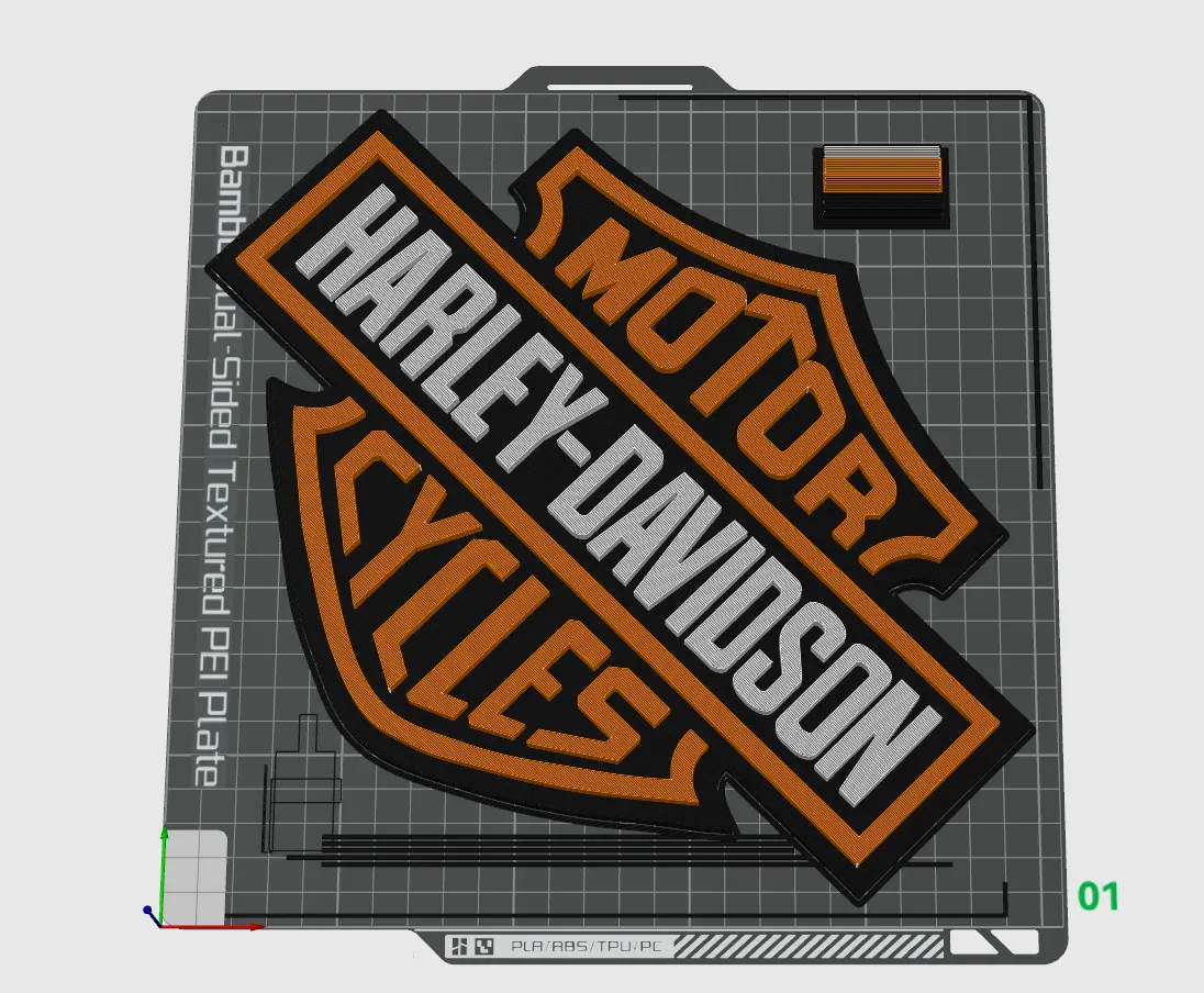 Biểu tượng Harley Davidson treo tường nhiều màu sắc