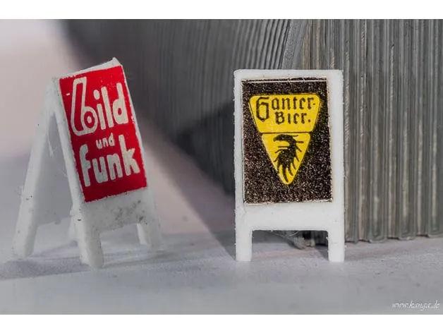 Bảng quảng cáo H0 - Werbeständer dễ in