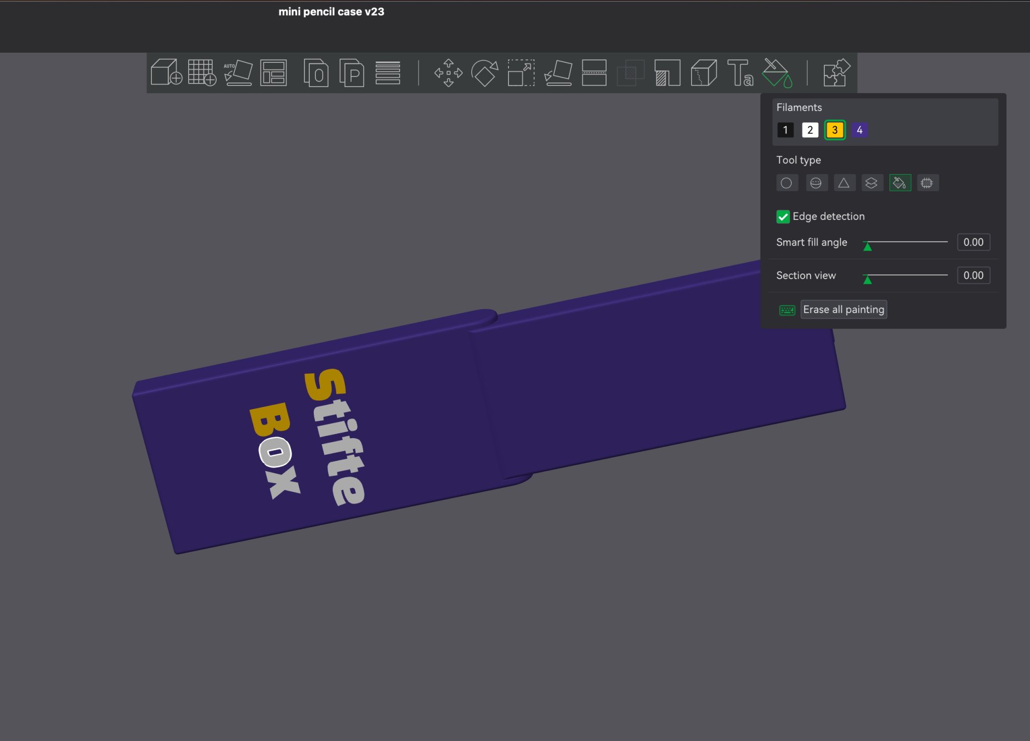 Hộp bút mini in tại chỗ cho trẻ em