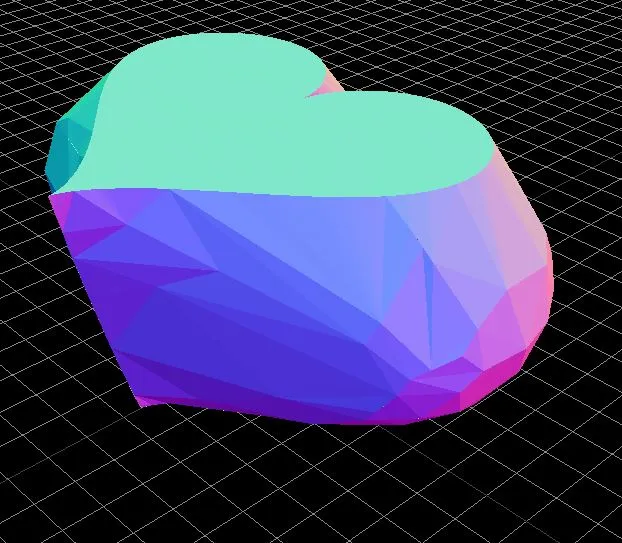 Giá đỡ hình trái tim phong cách Low Poly