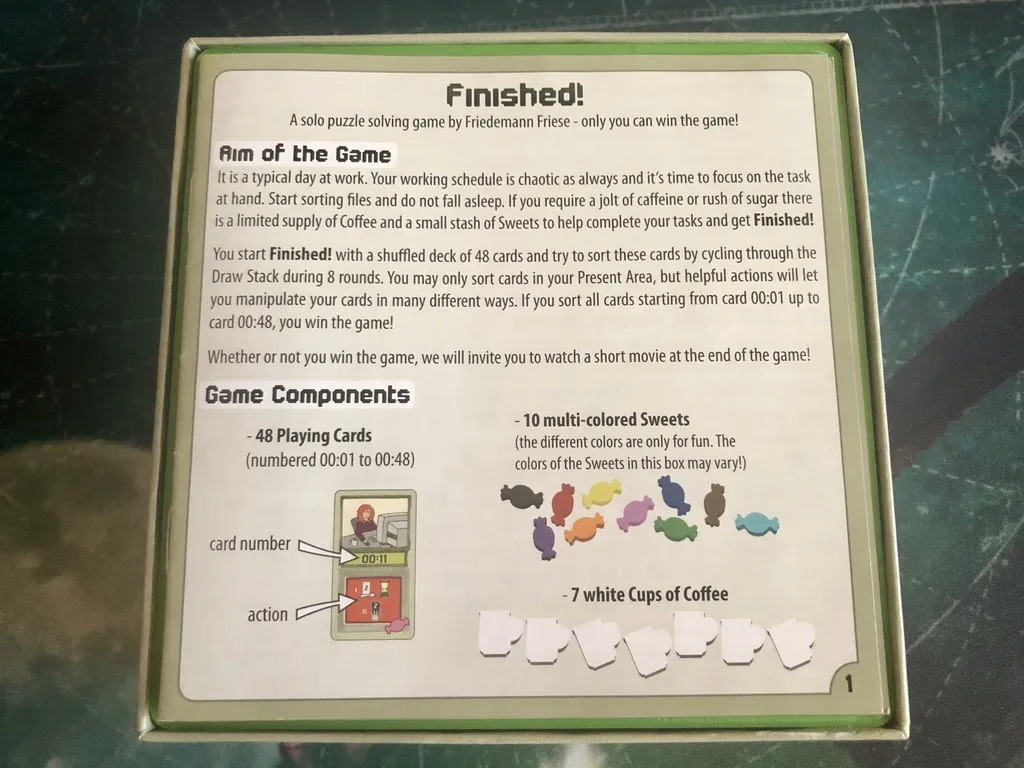 Hộp đựng thẻ bài cho trò chơi "Finished!