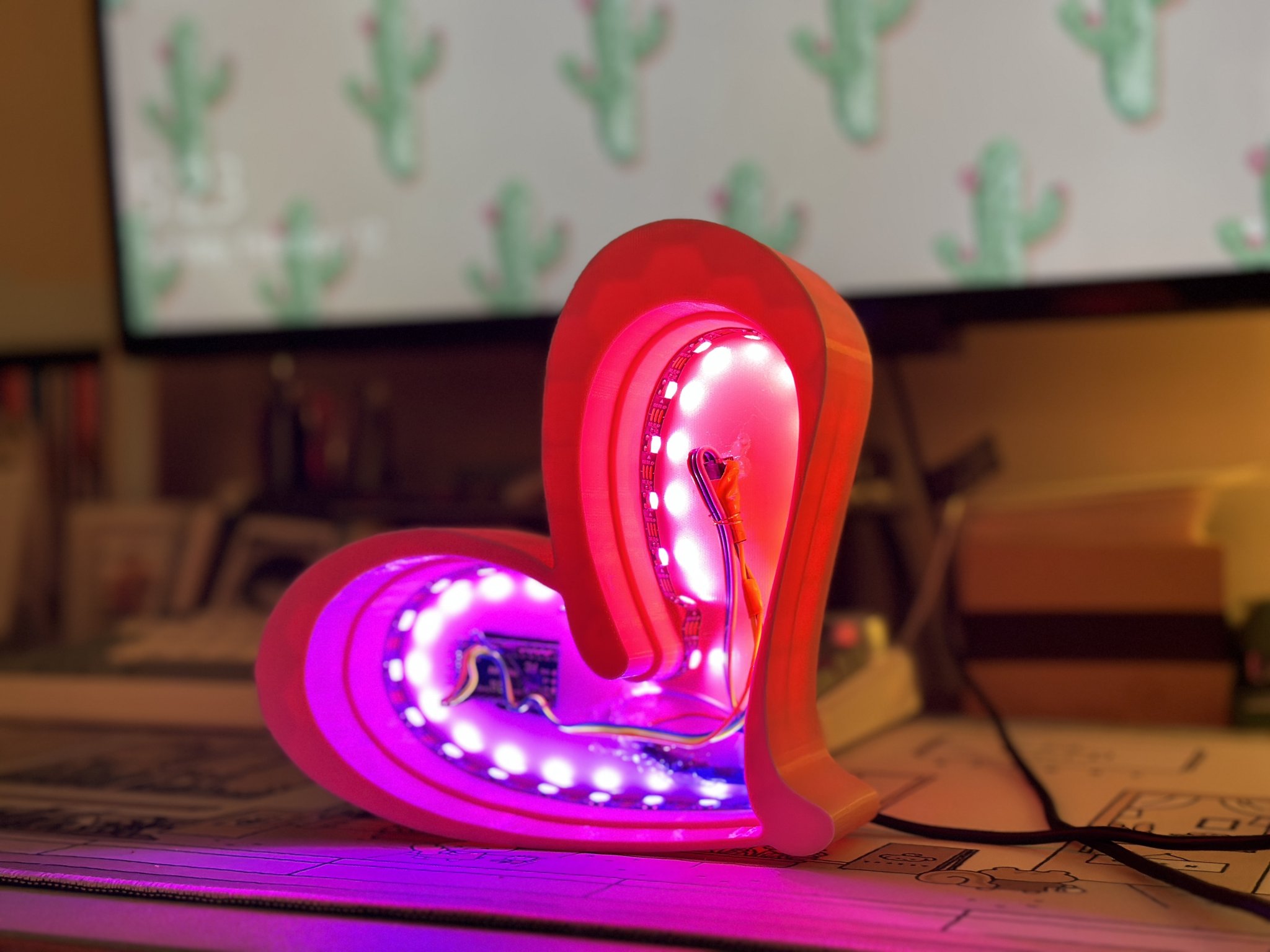 Đèn LED hình trái tim cho ngày Valentine