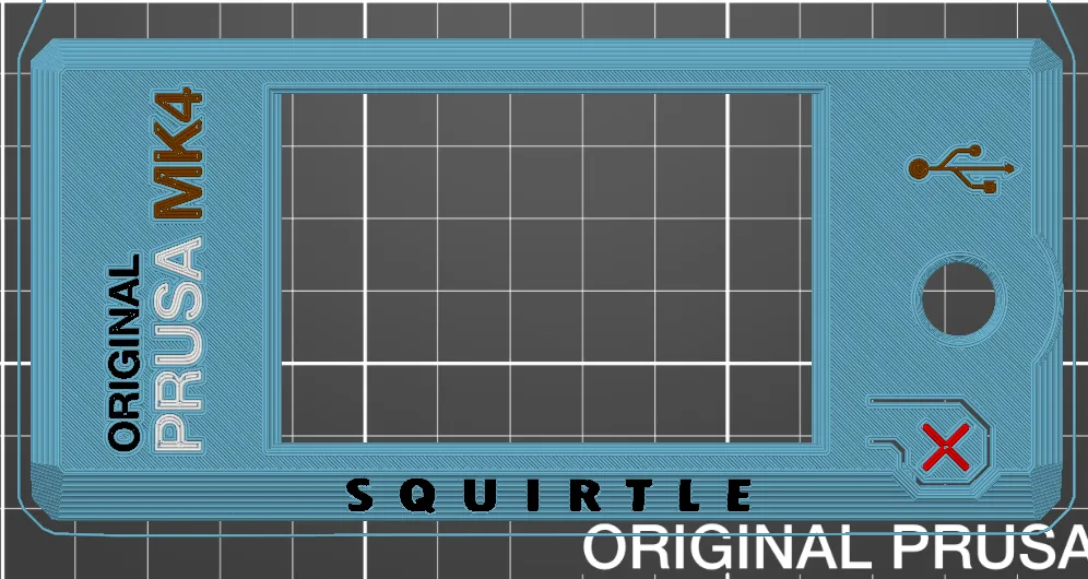 Mặt trước LCD Mk4 với tên dành cho máy in 3D