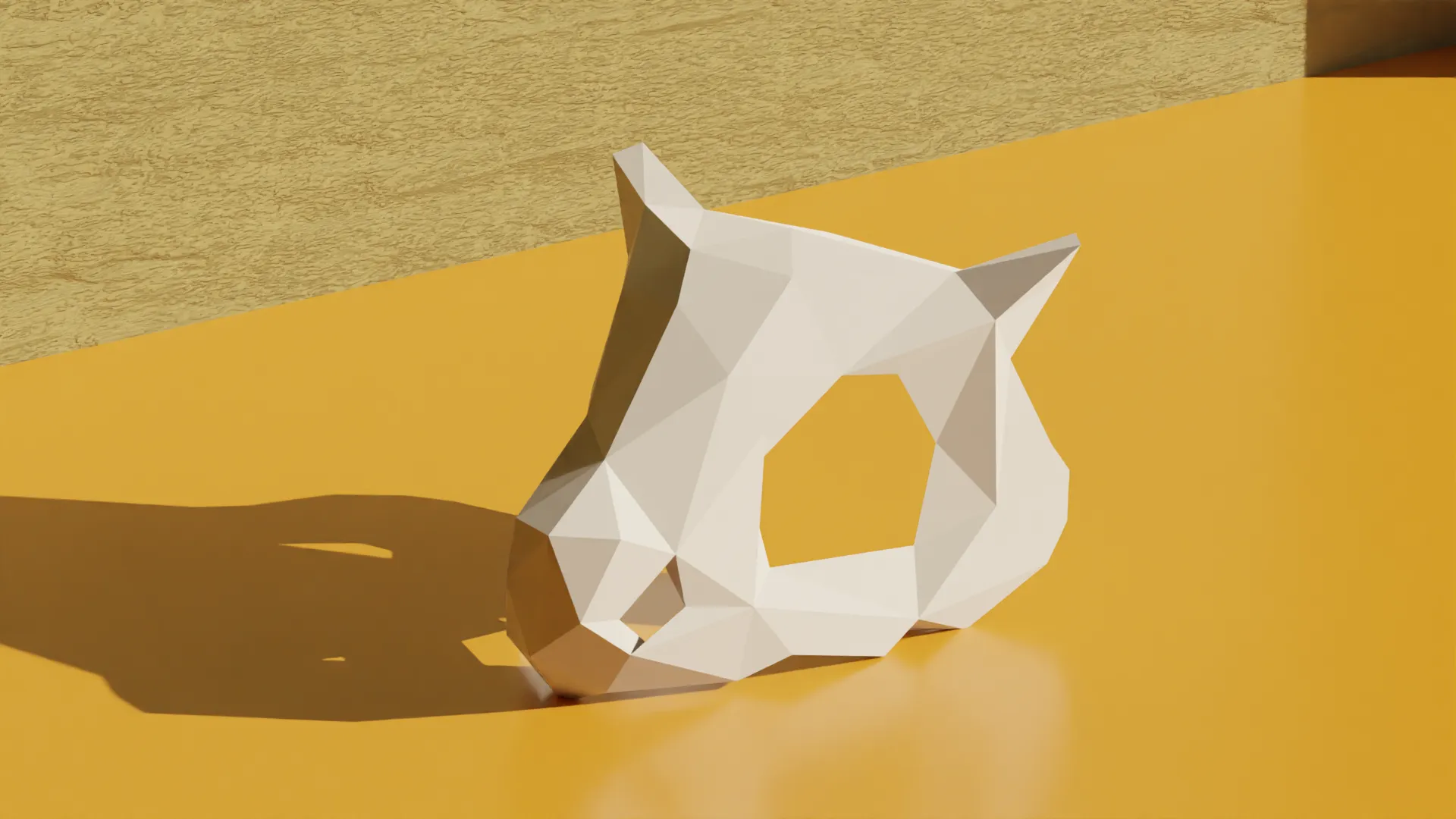 Xương sọ Cubone Osselait - Trang trí Low Poly