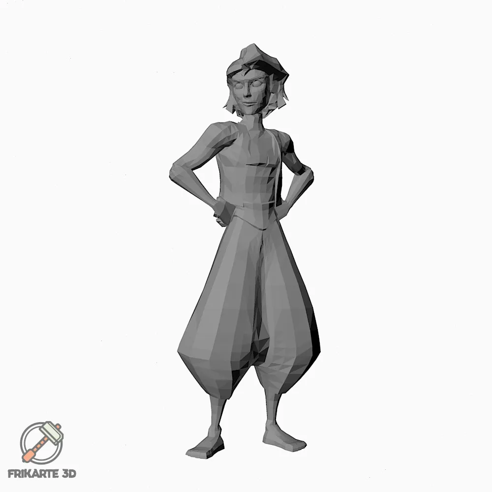 Nhân vật Aladdin phong cách Low Poly độc đáo