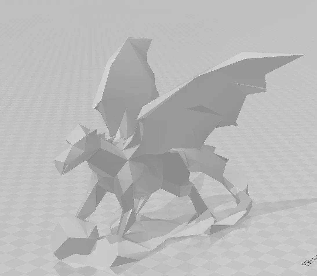 Rồng low poly cho mô hình bàn chơi