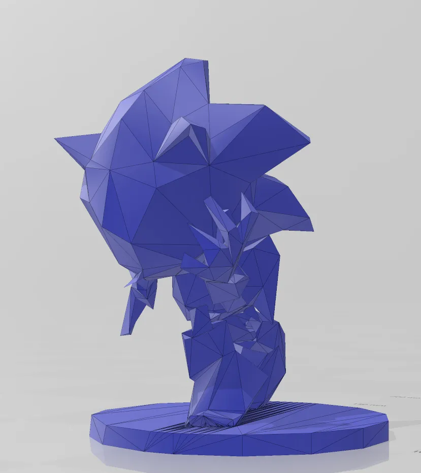 Nhân vật Sonic phong cách low poly