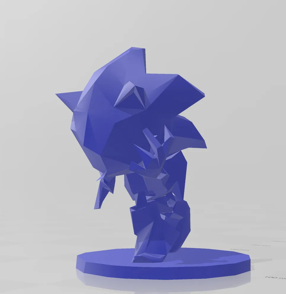Nhân vật Sonic phong cách low poly