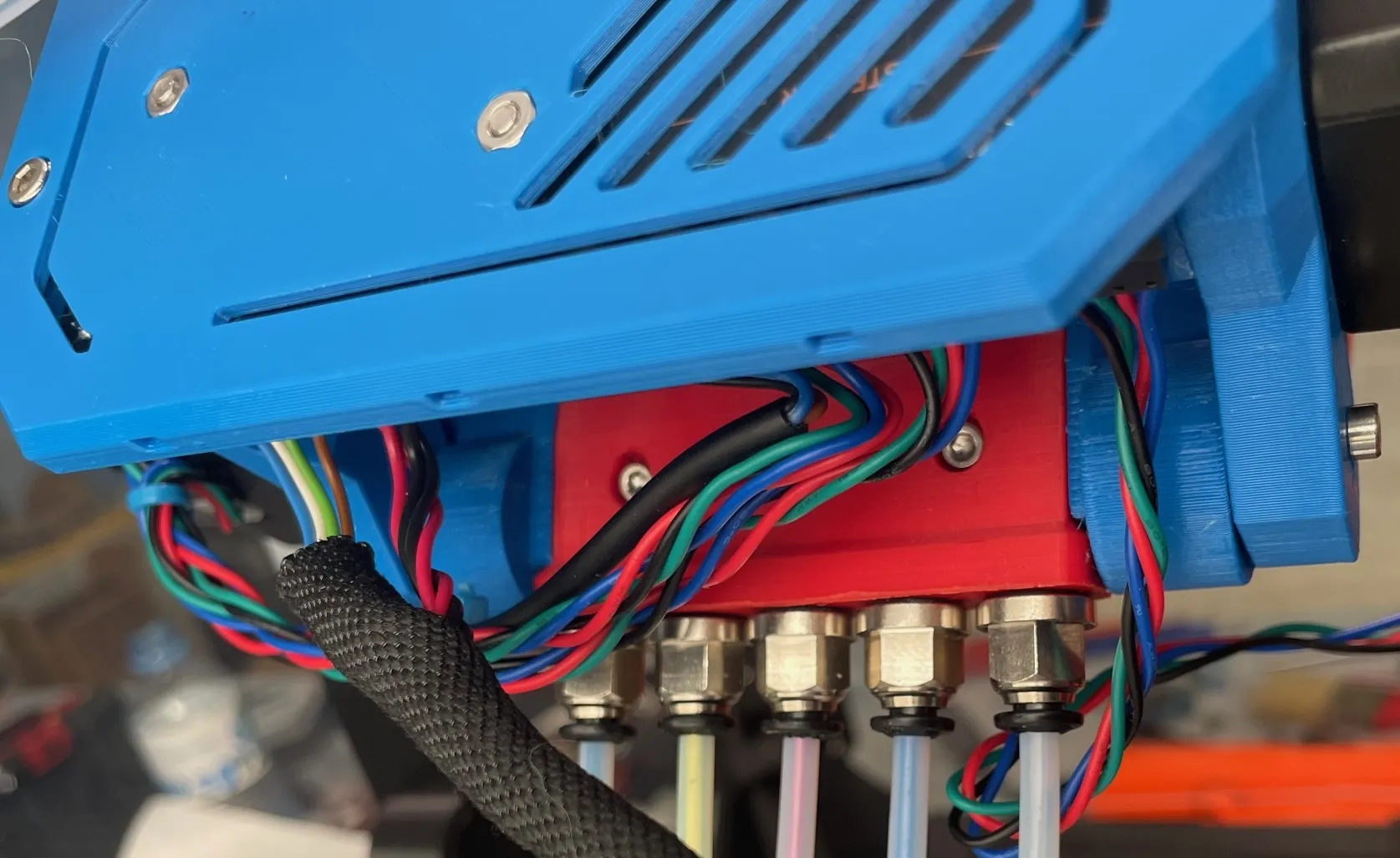 Bảng điều khiển trước mmu3 và giá đỡ collet 1/8" cho MMU3