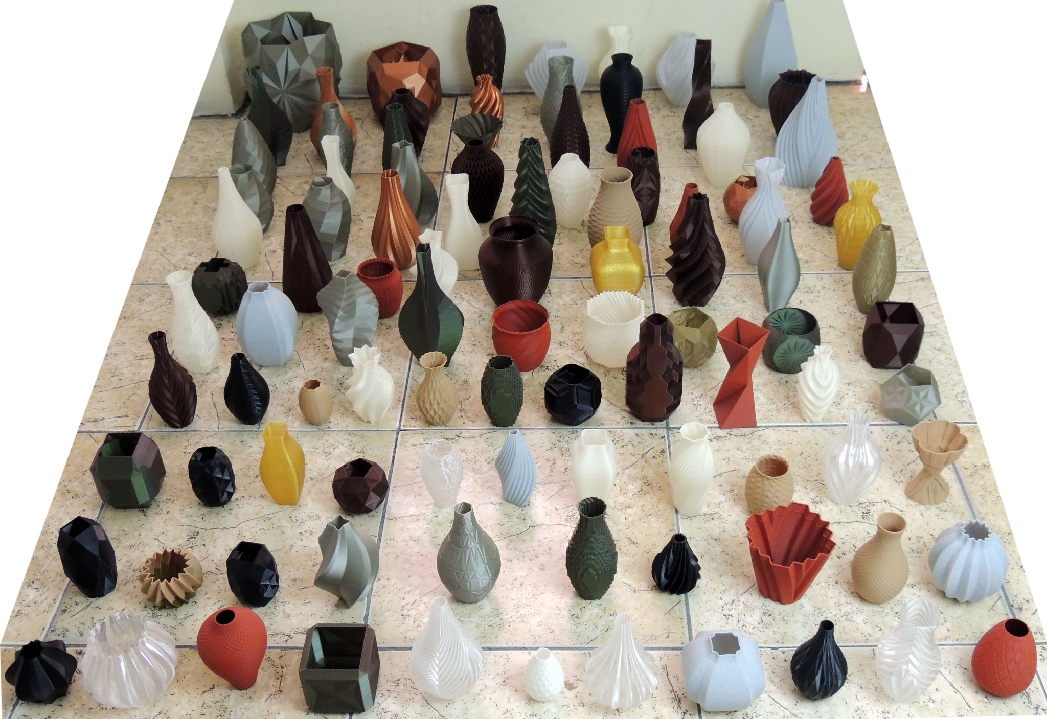 Bộ sưu tập 101 bình hoa thiết kế bằng Blender và Fusion 360