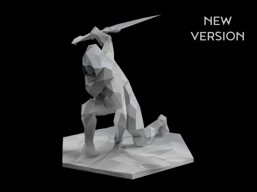 Nhân vật sát thủ phong cách low poly độc đáo