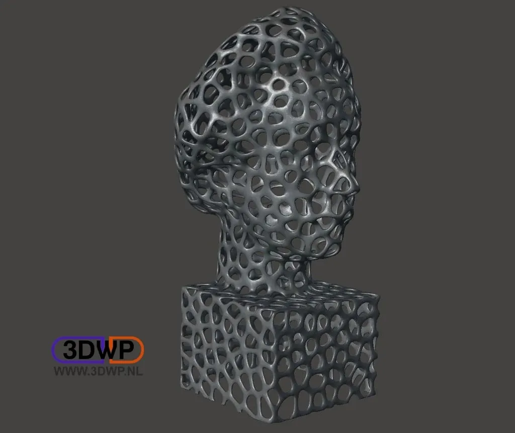 Tượng bán thân Einstein phong cách Voronoi
