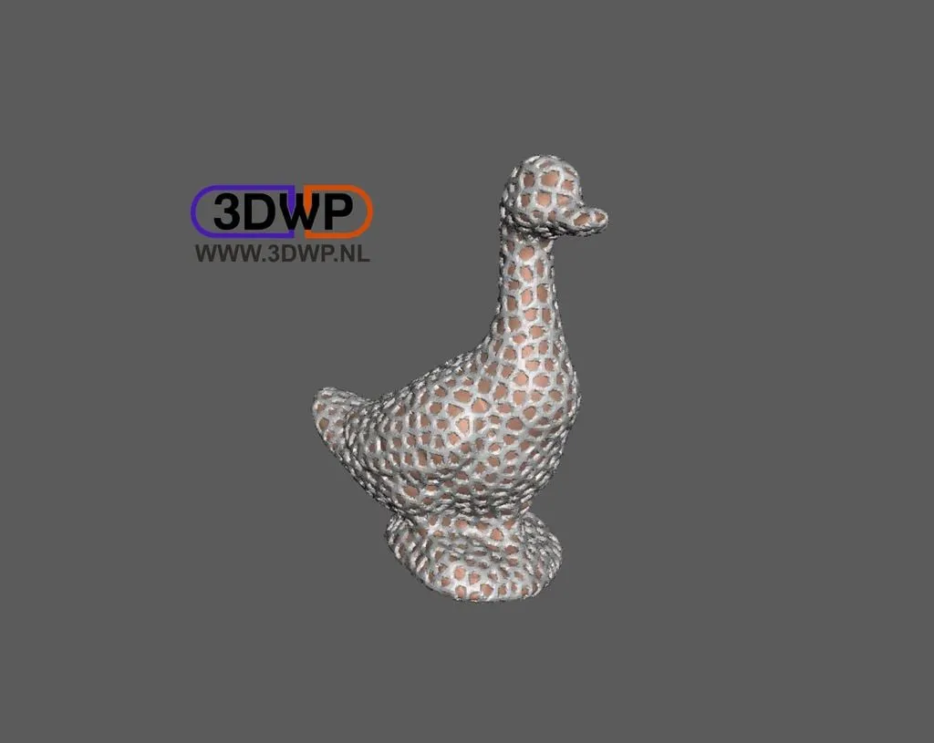 Vịt Voronoi với hai lớp vỏ cho in 2 màu