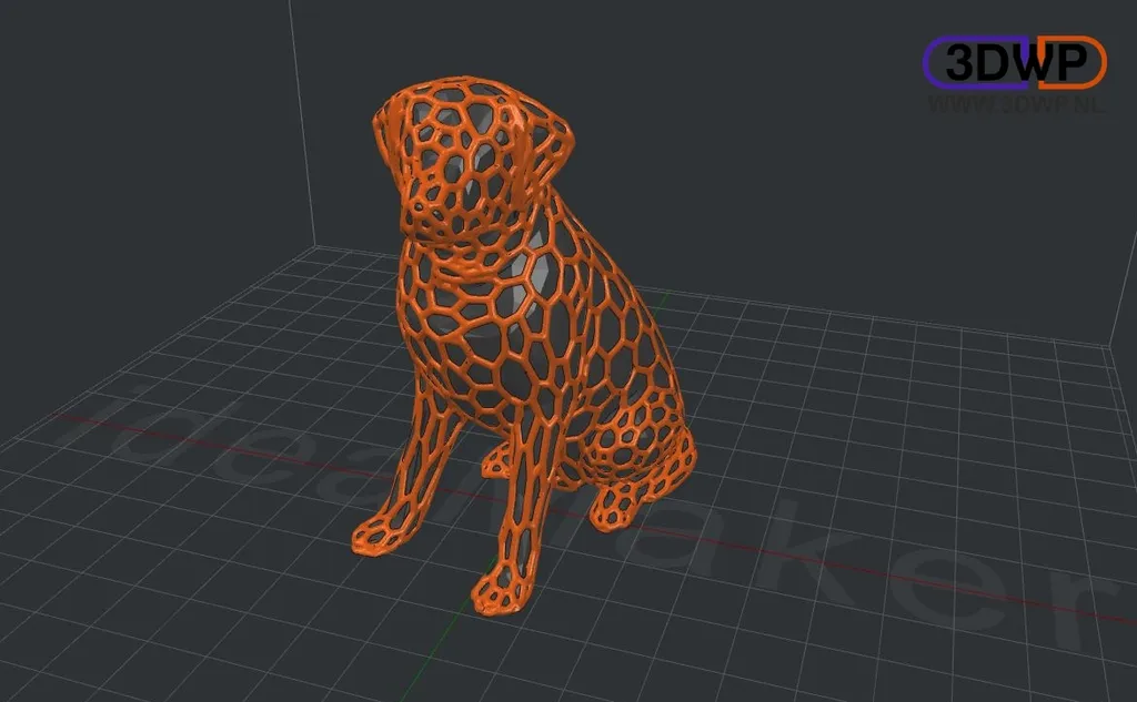 Labrador hai màu phong cách Low Poly và Voronoi