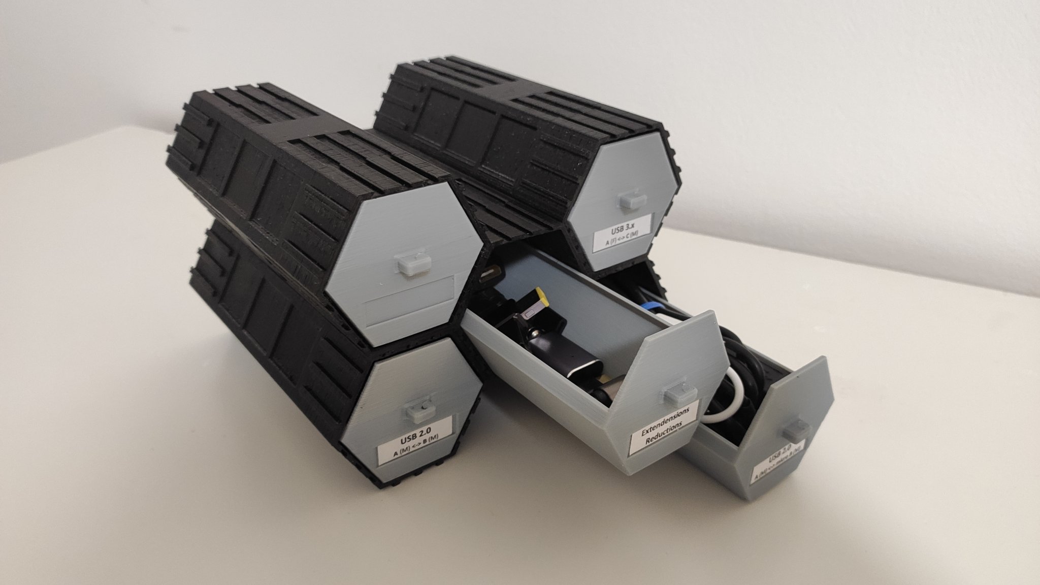 Hộp hình lục giác mô-đun có ngăn kéo độc lập