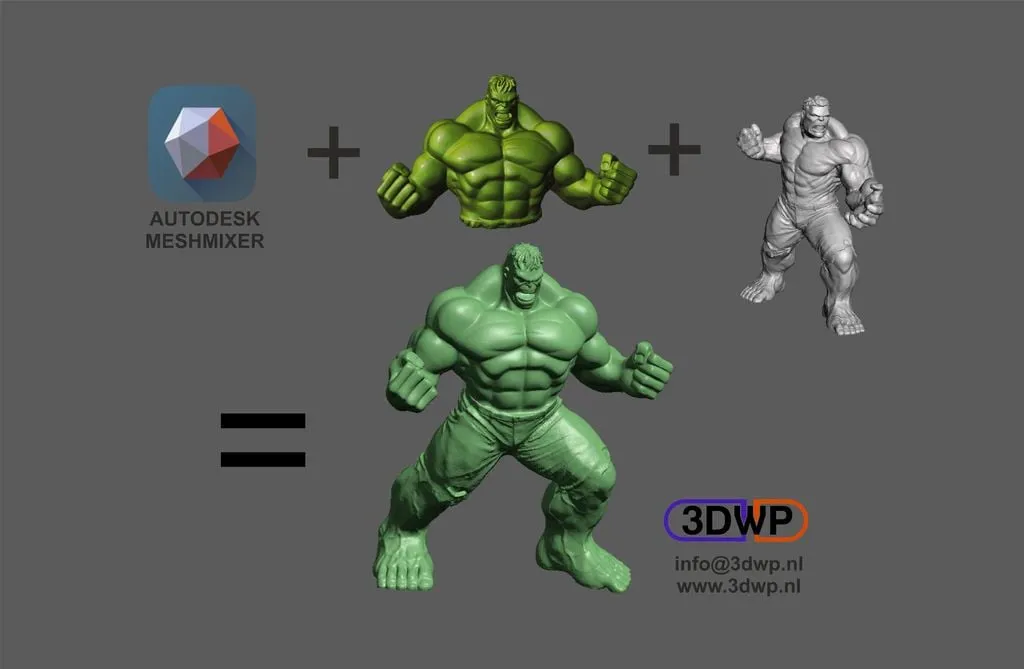 Tượng Hulk kết hợp từ hai bản quét 3D tuyệt đẹp